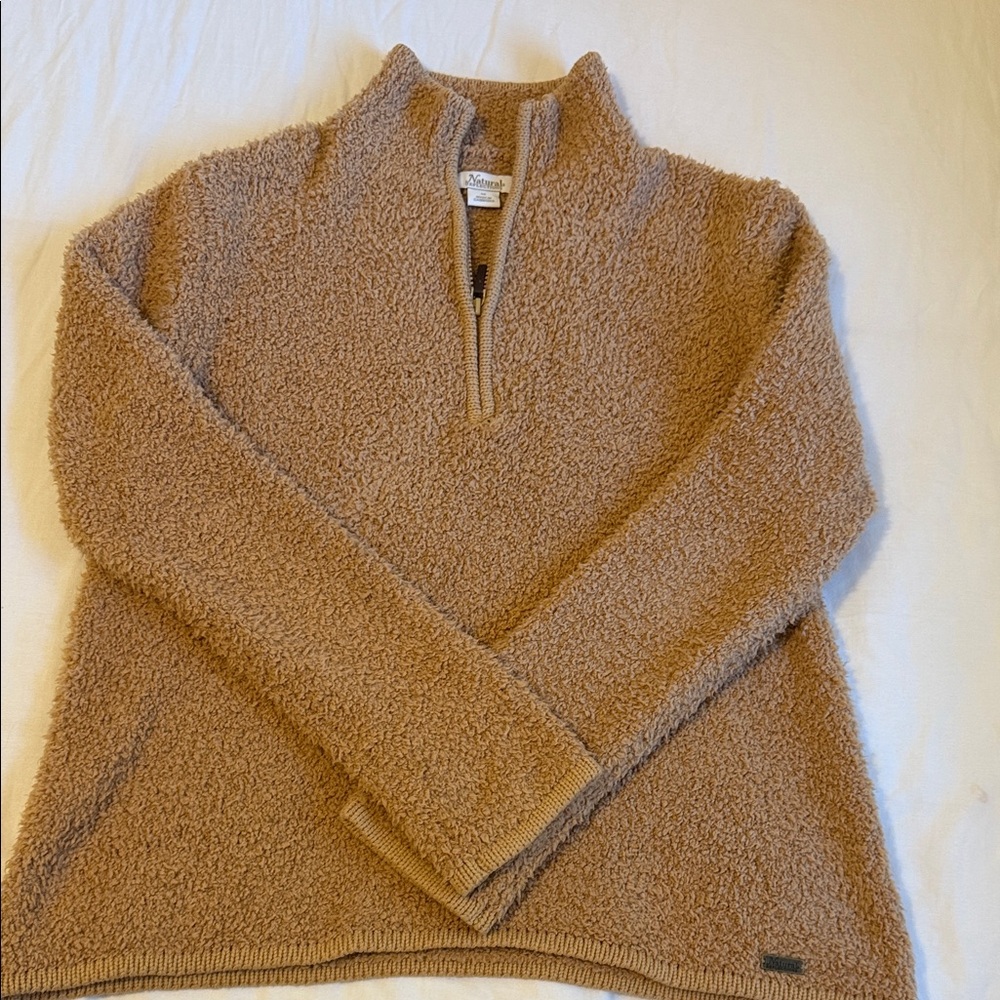 Natural Reflections Warm Tan Cowl Neck Sweater